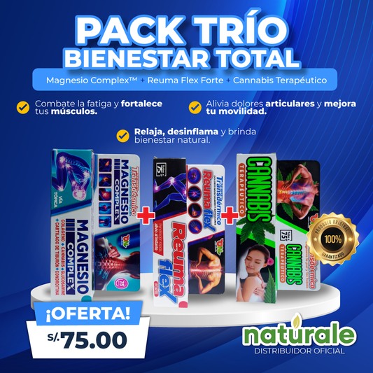 🎉 Súper Promo 3x1: MANGESIO COMPLEX™ + REUMA FLEX FORTE + CANNABIS TERAPÉUTICO